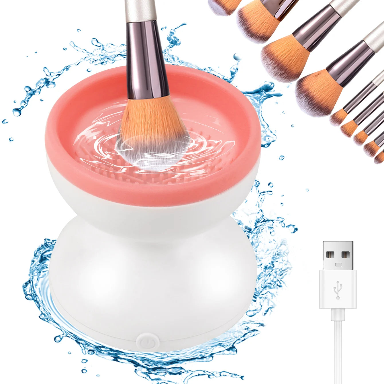 Nettoyeur de pinceaux de maquillage électrique en silicone, outil de nettoyage en profondeur, boîte de nettoyage pour pinceaux de maquillage