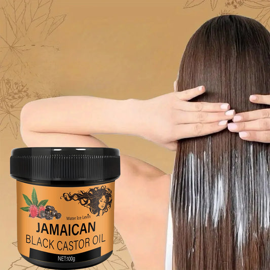 Huile de ricin noire jamaïcaine 100 g, cire capillaire hydratante, améliore la qualité des cheveux, réduit la sécheresse et les pellicules, convient à tous les types de cheveux, convient aux hommes et aux femmes.