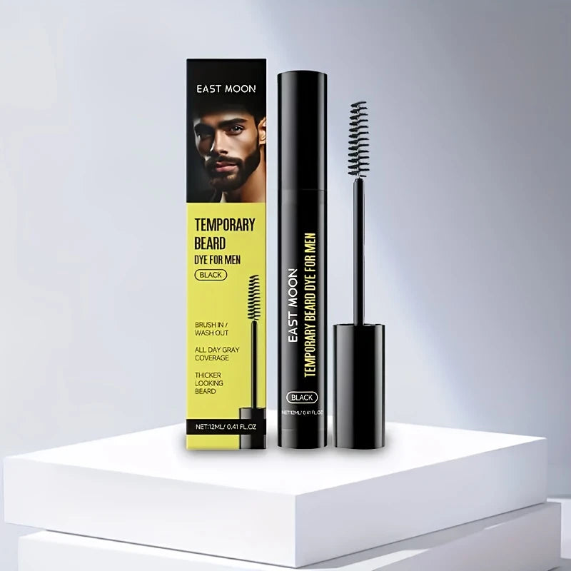 Teinture temporaire pour barbe et sourcils, couleur noire naturelle longue durée, stylo correcteur de moustache, stylo de teinture pour barbe résistant à l'eau
