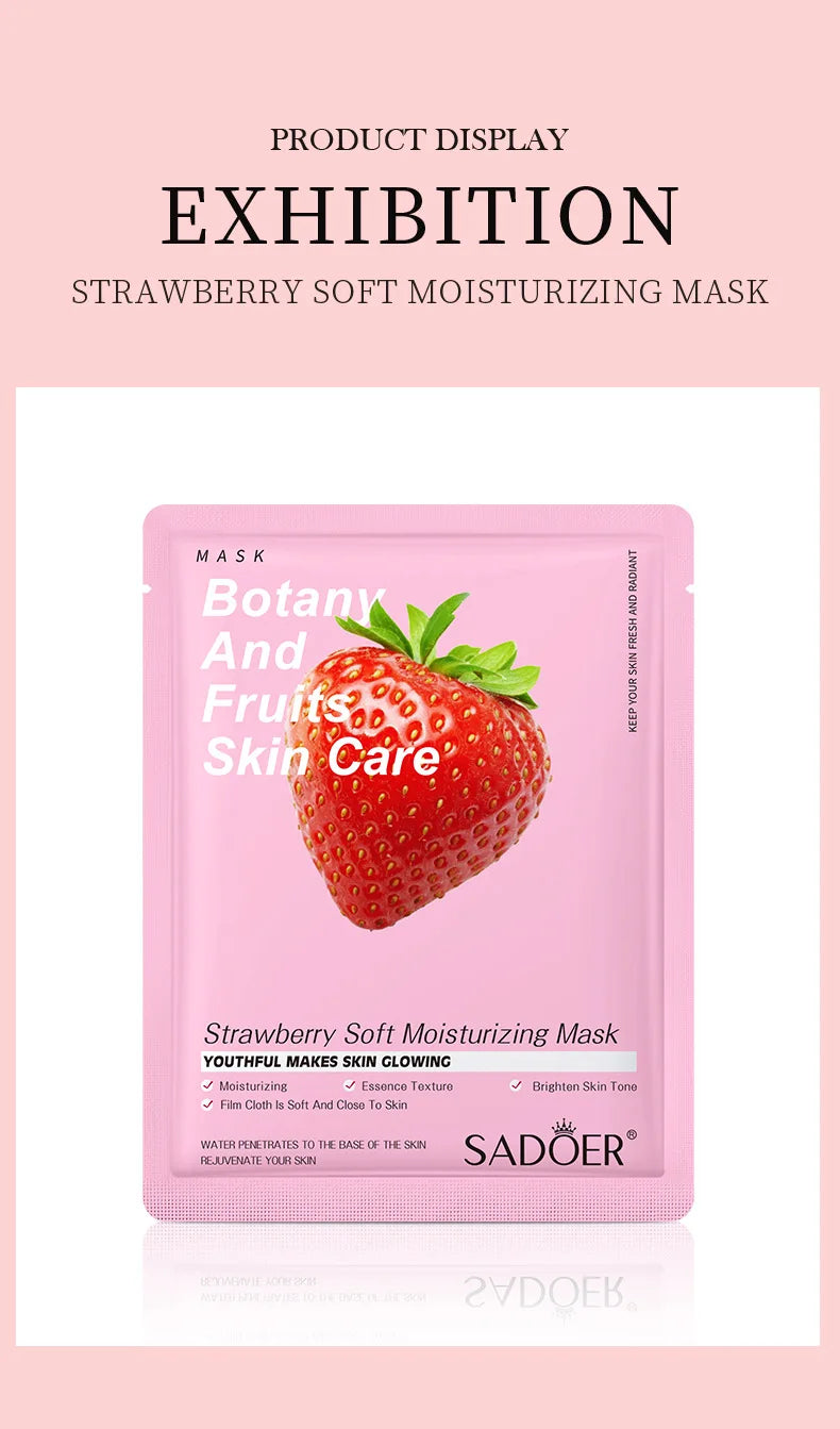 Lot de 8 masques faciaux naturels aux plantes, pour le soin du visage : hydratants, raffermissants et nourrissants.