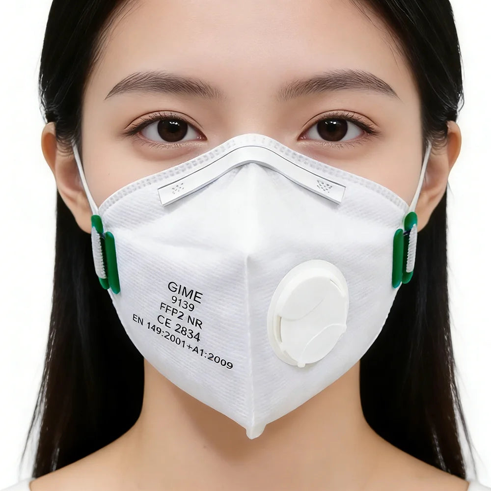 Masques FFP2 (lot de 20 ou 40) EN149:2001+A1:2009, pliables, certifiés CE, protection PM2.5 (95 %), avec filtre hygiénique.
