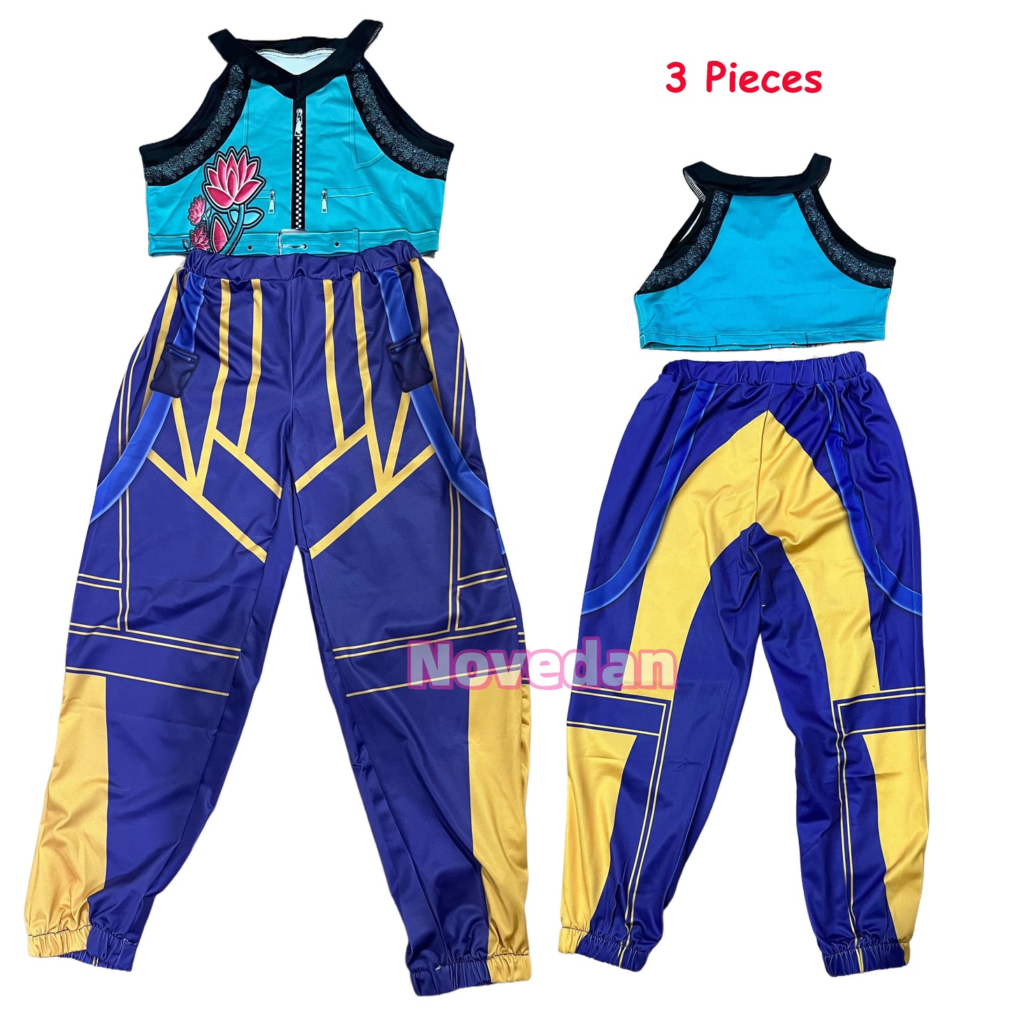 Costume de cosplay KDPop pour enfant (Rumi, Zoey, Mira) - Déguisement de Golden Huntrix pour spectacle ou fête d'Halloween