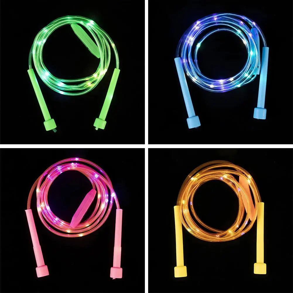 Corde à sauter lumineuse en plastique pour enfants, corde à sauter colorée pour élèves