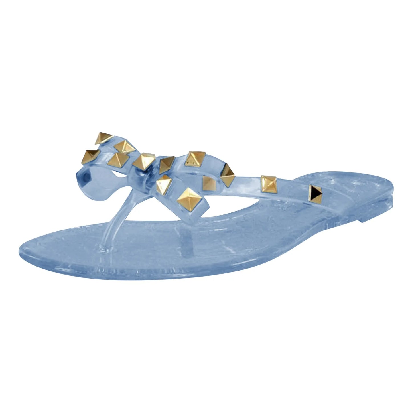 Sandales plates pour femme, tongs tendance, chaussures d'été, sandales plates à rivets, pointures 37 à 42