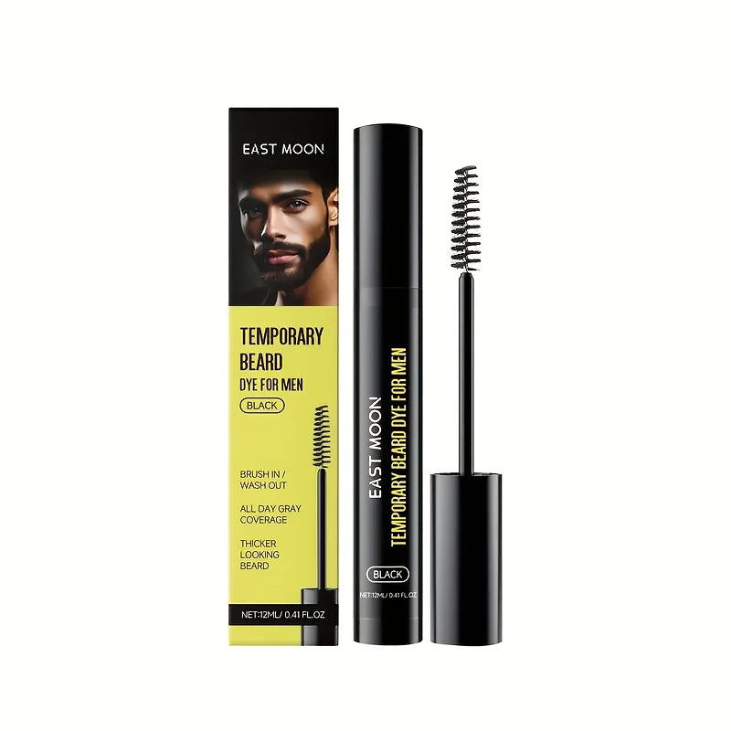 Teinture temporaire pour barbe et sourcils, couleur noire naturelle longue durée, stylo correcteur de moustache, stylo de teinture pour barbe résistant à l'eau