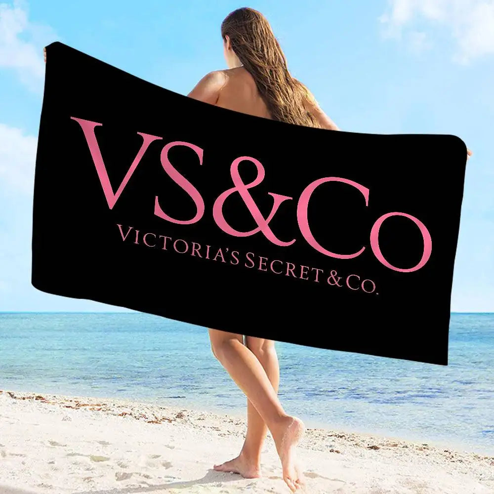 Serviette de plage/natation V-Victorias-Fashion-S-Secret Anime, douce et absorbante, idéale pour les voyages, le camping et la salle de sport.