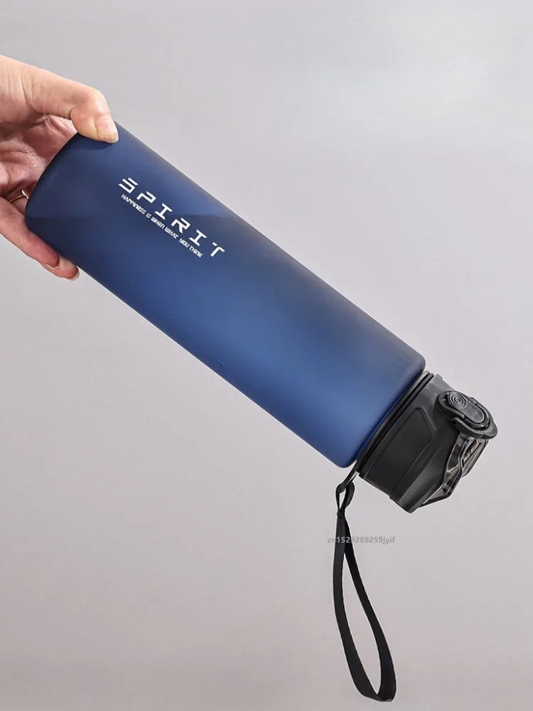 Gourde de 750 ml avec paille, indicateur de temps, grande capacité, en plastique étanche