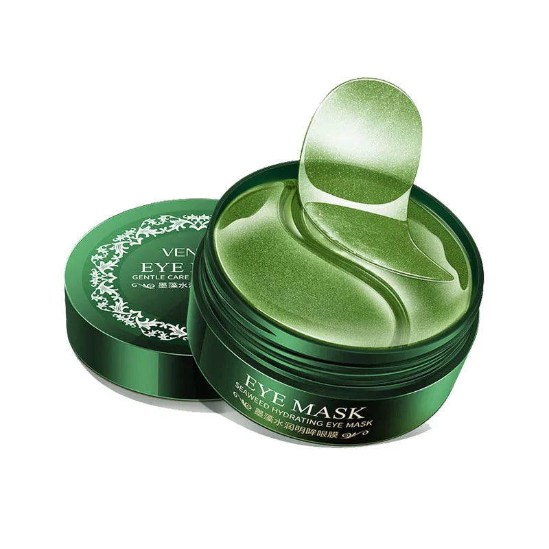 Lot de 60 masques pour les yeux au collagène et à l'or aux algues, anti-cernes, anti-poches, hydratants et anti-âge, gel pour les yeux