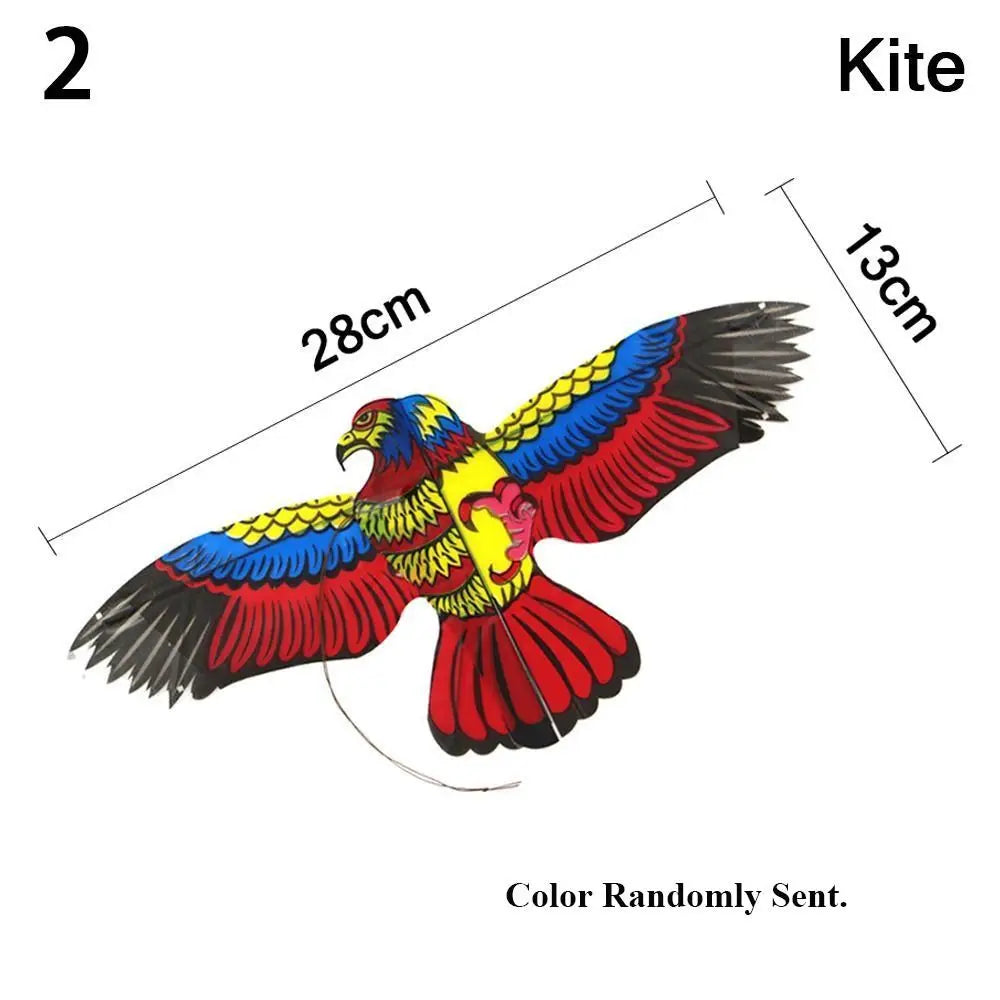 Cerf-volant aigle en plastique transparent, ligne de 30 mètres, grand aigle volant, cadeau pour enfants, cerf-volant de dessin animé, sorties en famille, jardin