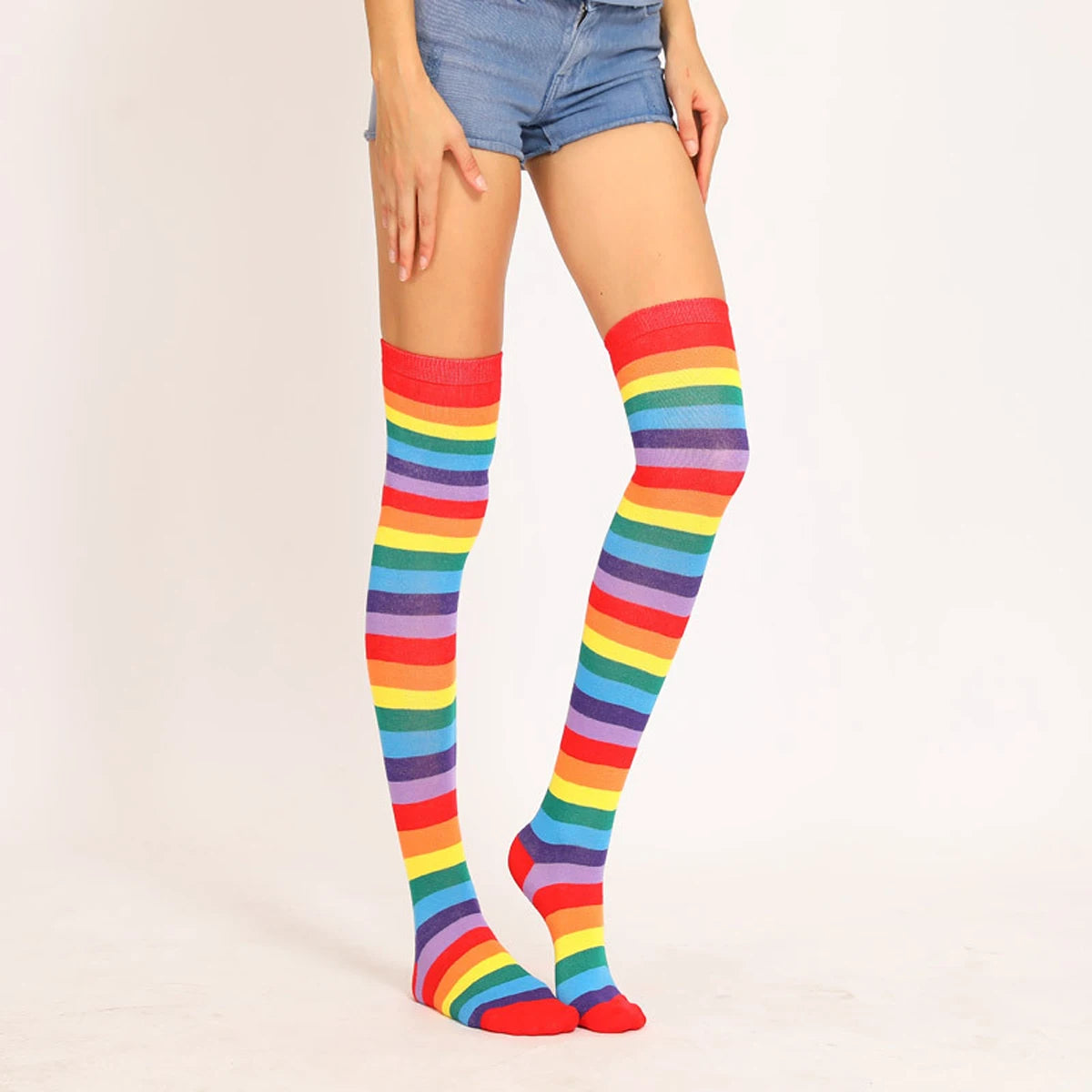 1/6 paires de bas rayés pour femmes, chaussettes hautes japonaises tendance, chaussettes fines et chaudes à rayures noires et blanches