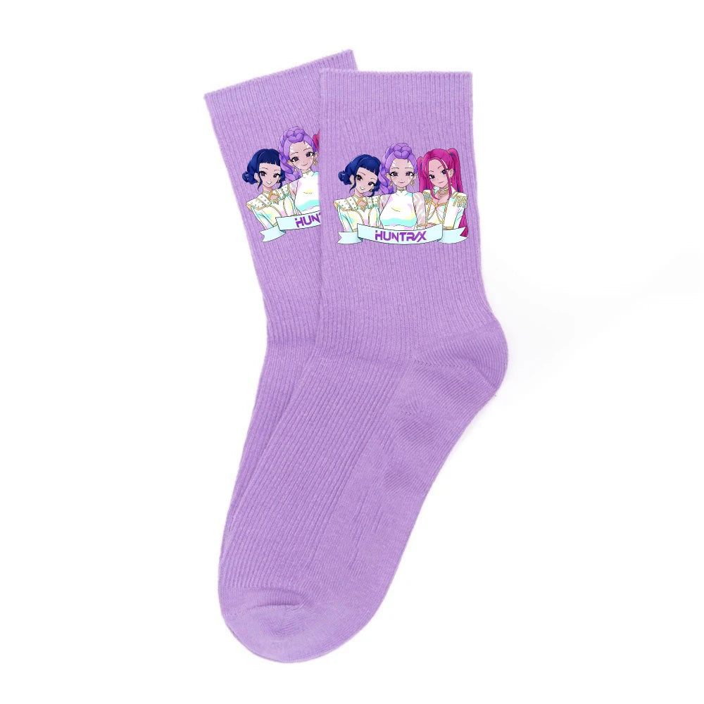Chaussettes Kpop Demon Hunters neuves, douces, épaisses et chaudes, idéales pour les activités sportives et de plein air, en automne et en hiver, pour filles et enfants. Cadeau d'anniversaire idéal.