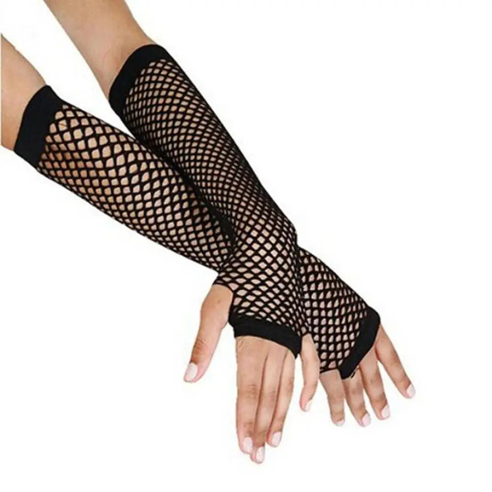 Gants emo pour femme, mitaines rayées, gants chauds tricotés longs sans doigts