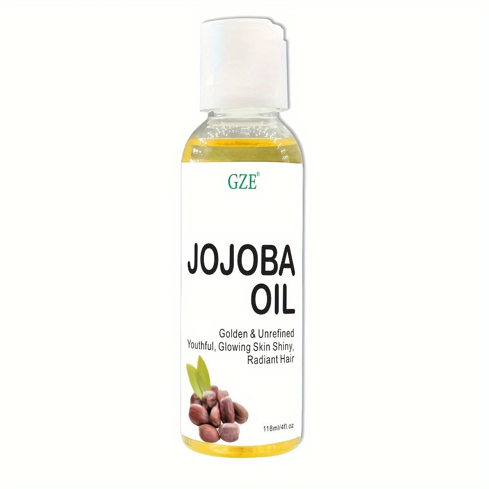 Huile de jojoba bio GZE, huile hydratante pure pour le visage, les cheveux, la peau et les ongles | Huile végétale naturelle pressée à froid sans hexane