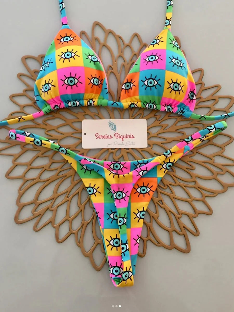 Micro-bikinis 2026 Maillot de bain femme, nouveau maillot de bain sexy, ensemble bikini dos nu, bikini brésilien, string, tenue de plage et de soirée