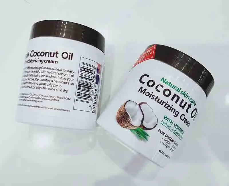 Huile de coco naturelle bio de qualité supérieure, pressée à froid, 300 g / 10,58 fl.oz. Réparatrice, pour peaux sèches, cheveux et corps. Crème hydratante de massage.