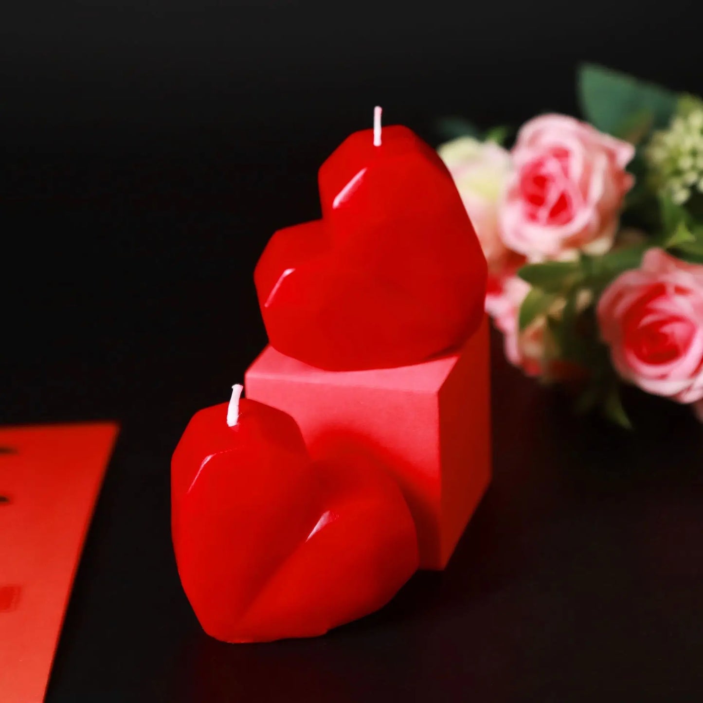 Bougie romantique pour la Saint-Valentin, cadeau d'anniversaire pour elle, décoration intérieure, bougie parfumée d'amour