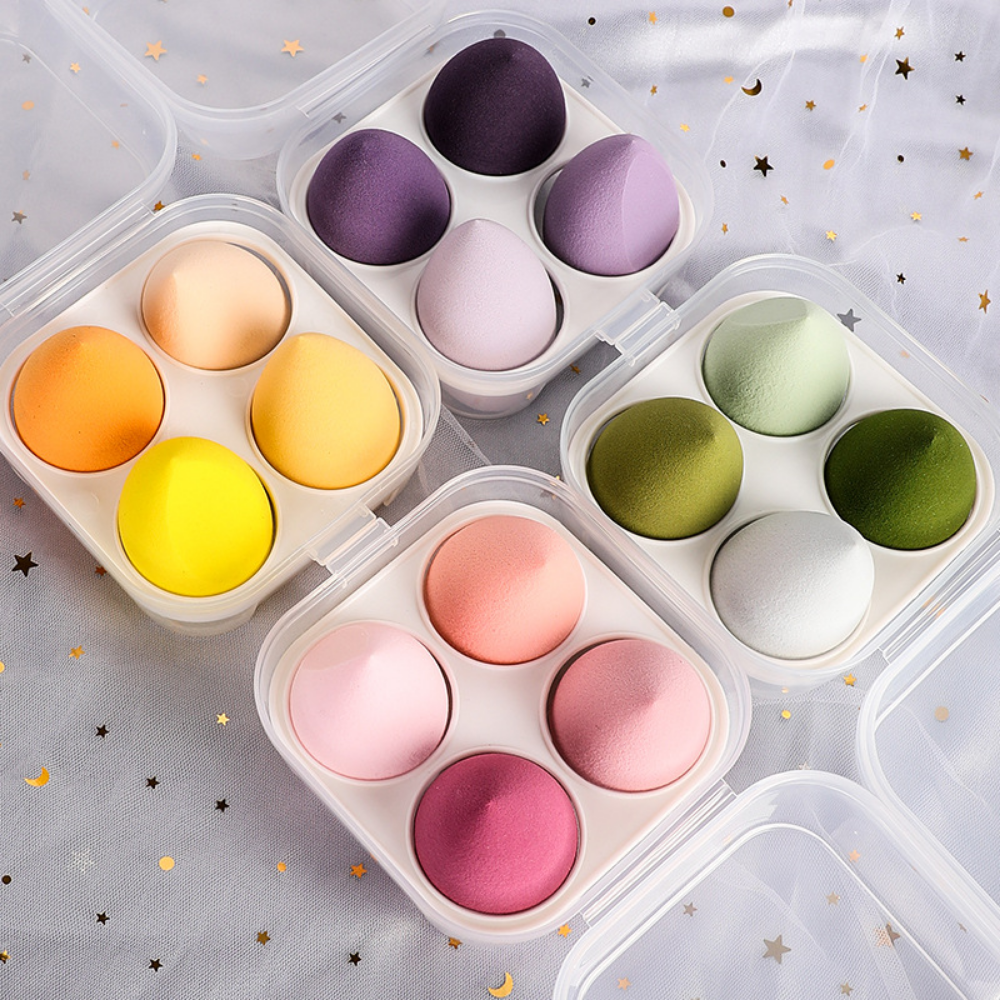 4/8 éponges à maquillage, éponges à maquillage, houppettes cosmétiques douces pour fond de teint et poudre, accessoires de maquillage pour femmes, outils de beauté