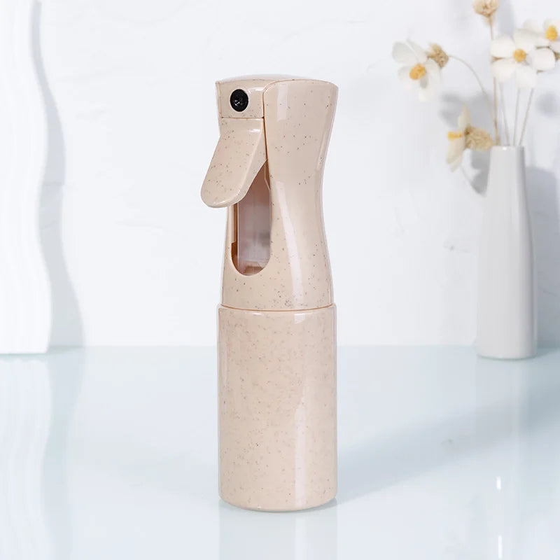 1 flacon pulvérisateur de 200 ml en paille de blé, rechargeable, pour shampoing,  autres usages en salon de coiffure.