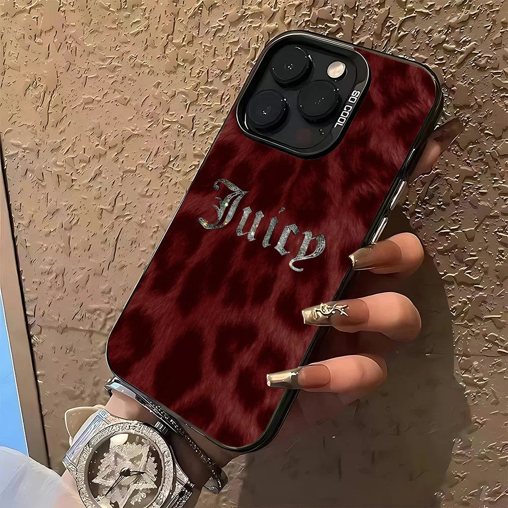 Coque de téléphone J-JuicysS Couture pour iPhone 17, 16e, 16, 15, 14, 13, 12, 11 mini, Pro Max, X, XR, XS Max, 8, 7, Air Plus, avec dos mat anti-chute