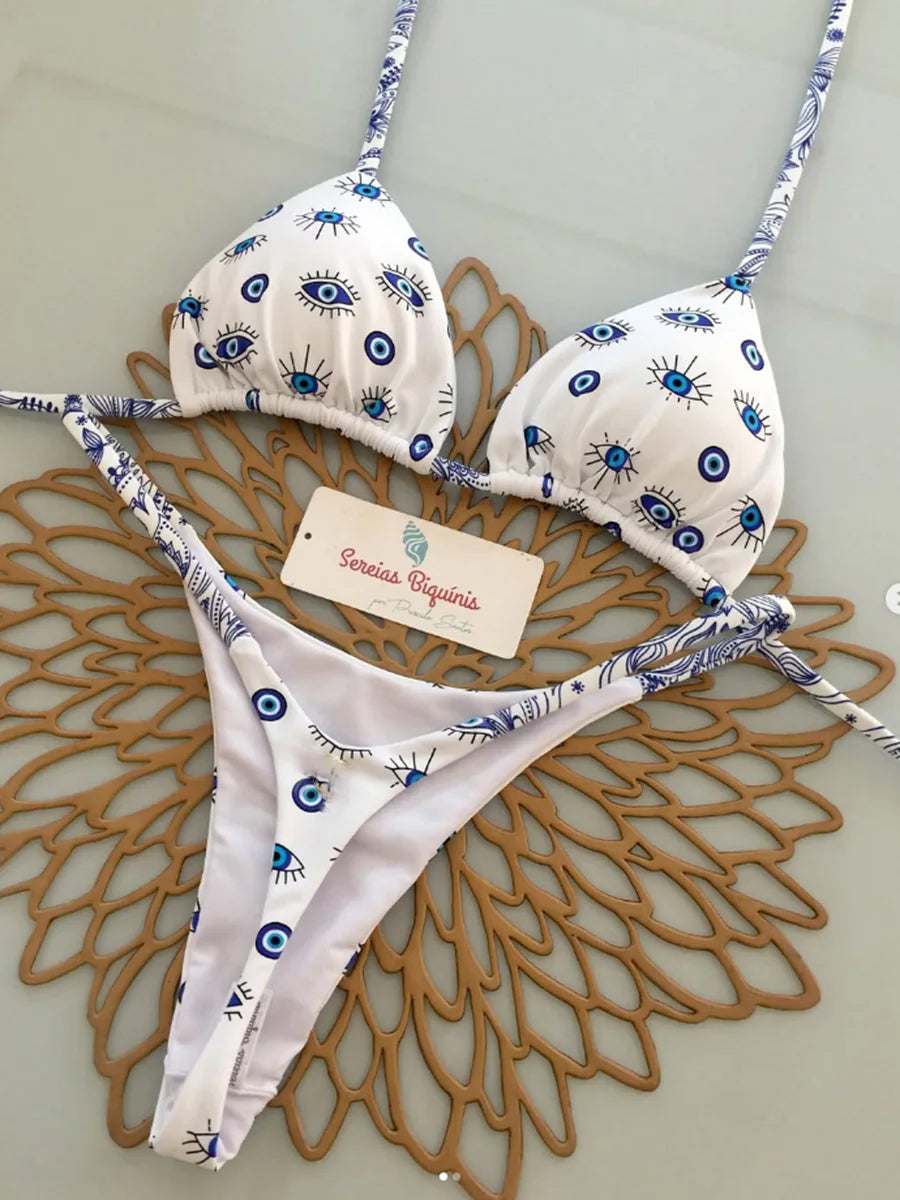 Micro-bikinis 2026 Maillot de bain femme, nouveau maillot de bain sexy, ensemble bikini dos nu, bikini brésilien, string, tenue de plage et de soirée