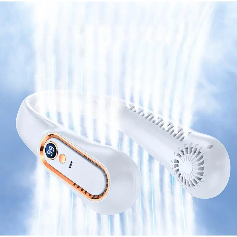 Nouveau ventilateur de cou USB rechargeable 8000 mAh, portable, sans pales, mini ventilateur de refroidissement, sans feuilles, pour usage personnel en extérieur