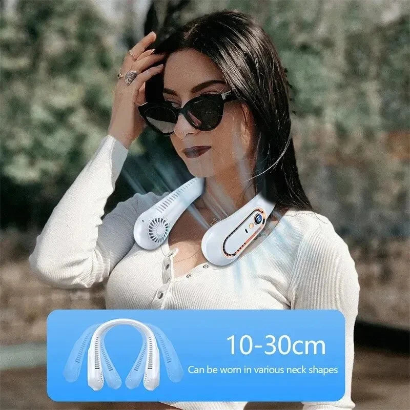 Ventilateur de plafond portable rechargeable USB, petit modèle, idéal pour les étudiants, les bureaux et le sport. Affichage numérique. Ventilateur de plafond suspendu.