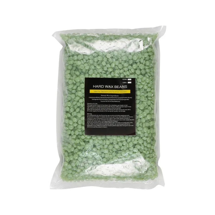 500 g/paquet de perles de cire dépilatoires pour l'épilation du maillot, du visage, des jambes et des bras. Convient aux personnes de tous âges.