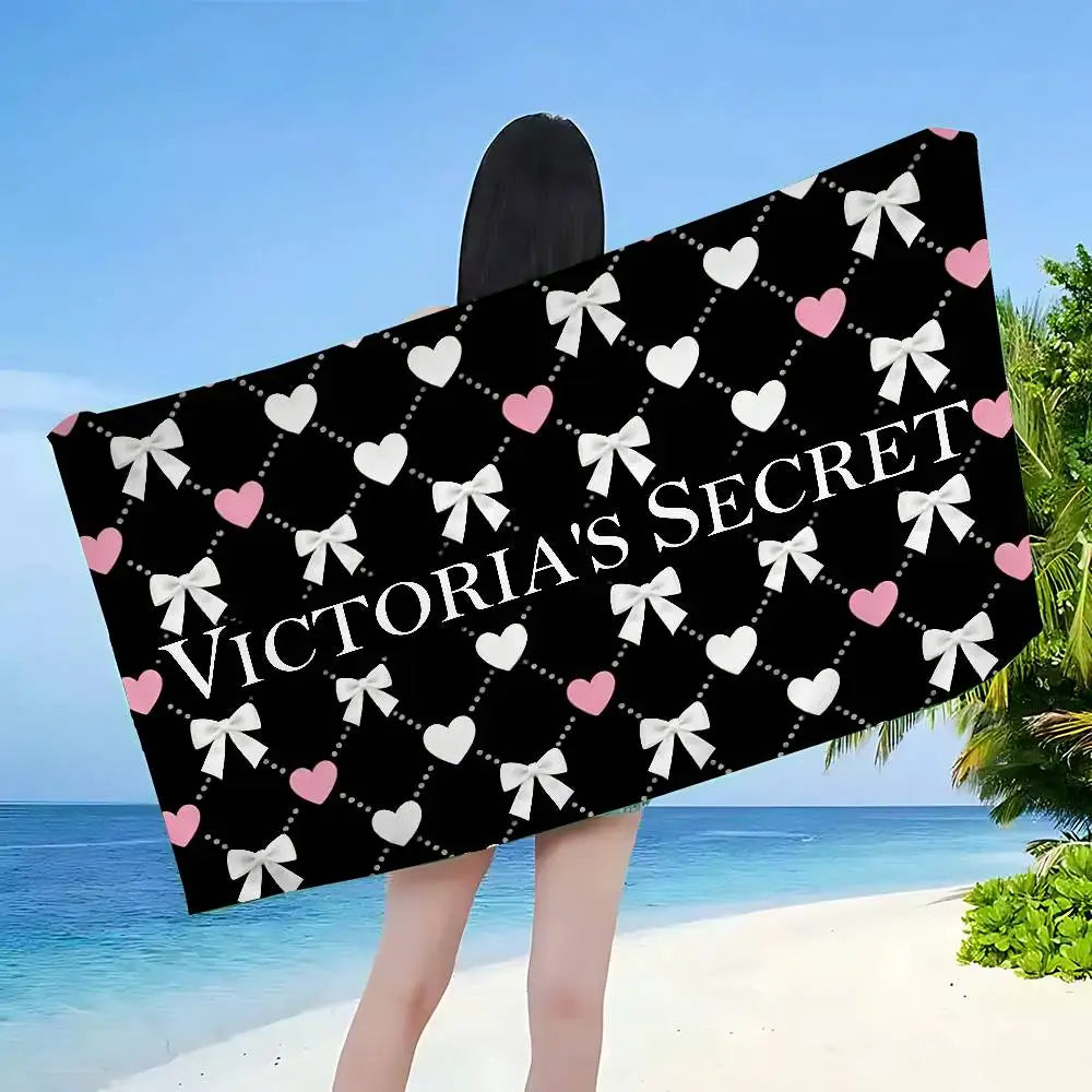 Serviette de plage/natation V-Victorias-Fashion-S-Secret Anime, douce et absorbante, idéale pour les voyages, le camping et la salle de sport.