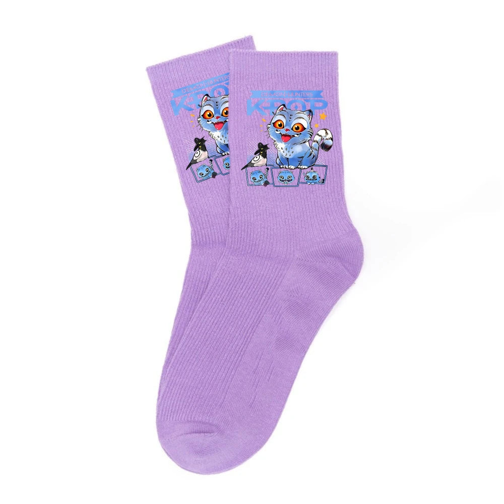 Chaussettes Kpop Demon Hunters neuves, douces, épaisses et chaudes, idéales pour les activités sportives et de plein air, en automne et en hiver, pour filles et enfants. Cadeau d'anniversaire idéal.