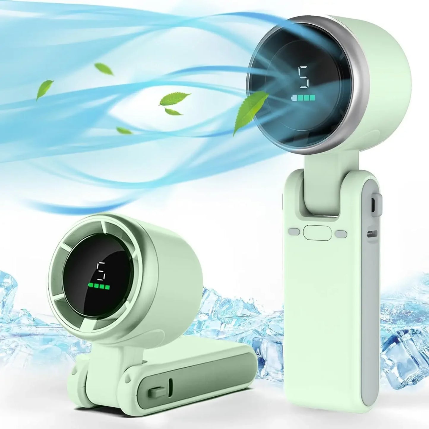 Ventilateur 3 en 1, 5 vitesses, batterie lithium rechargeable 3600 mAh, chargement USB, mini ventilateur de voyage