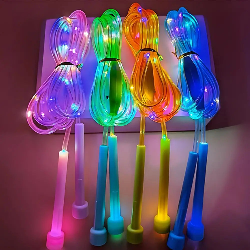 Corde à sauter lumineuse en plastique pour enfants, corde à sauter colorée pour élèves