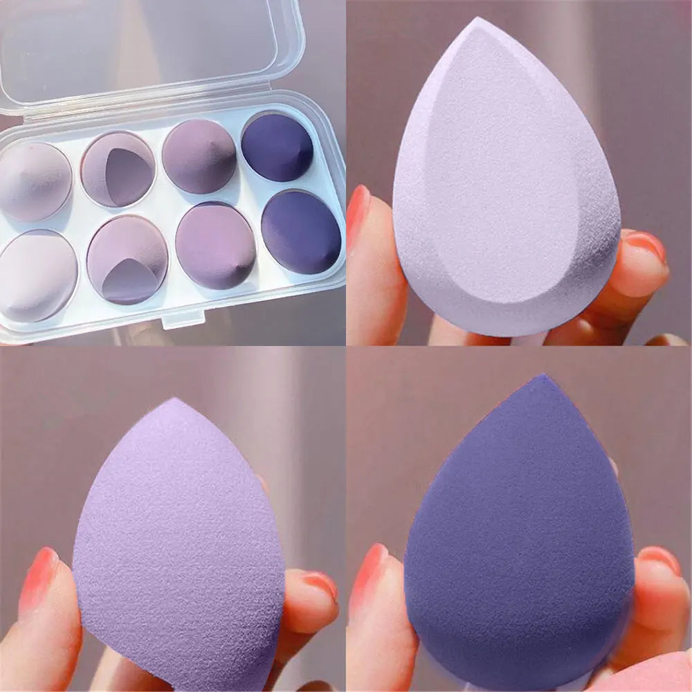 4/8 éponges à maquillage, éponges à maquillage, houppettes cosmétiques douces pour fond de teint et poudre, accessoires de maquillage pour femmes, outils de beauté