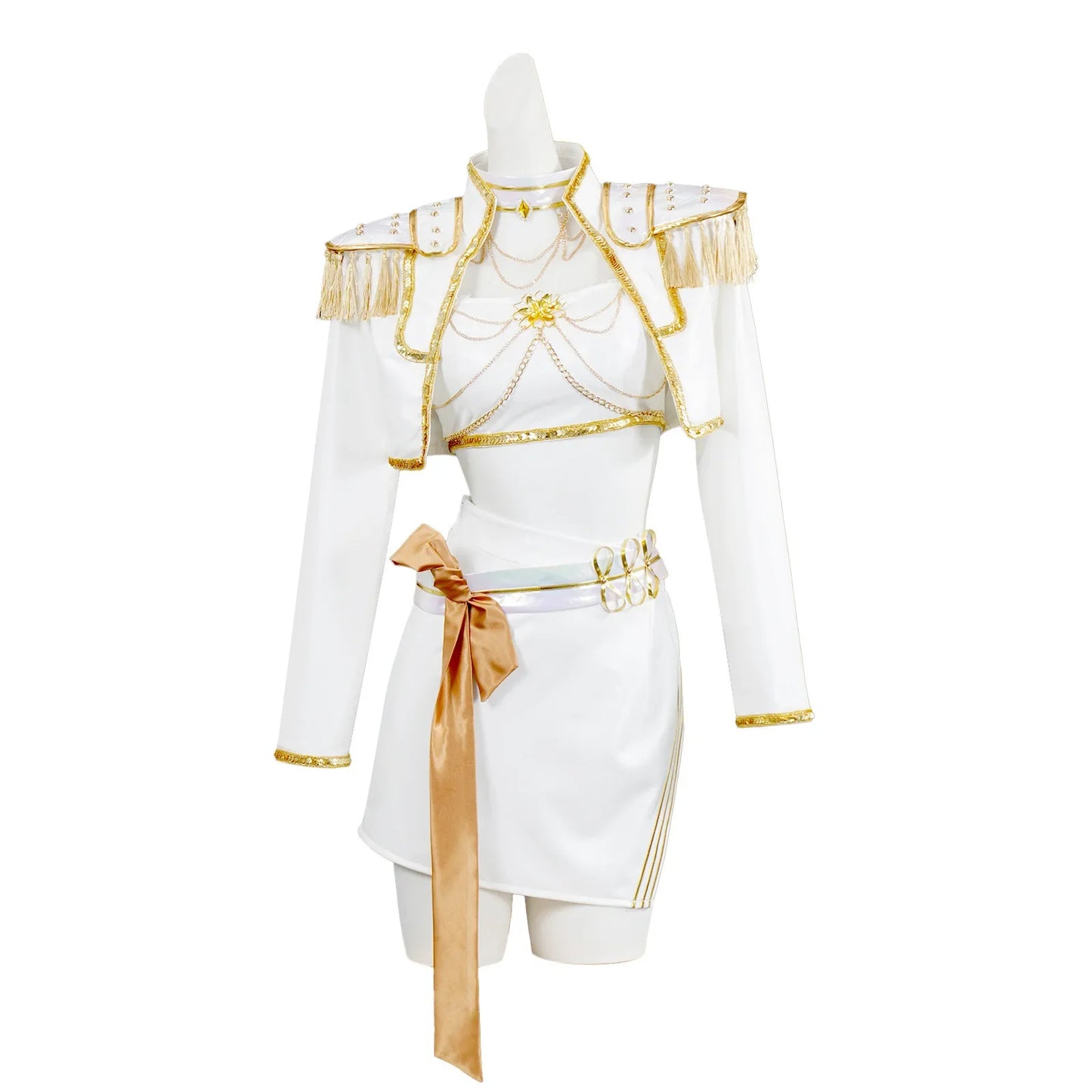 Costume de cosplay pailleté pour enfants K-Pop Demon Hunters Rumi Zoey Mira, uniforme blanc, tenue Huntrix pour filles,