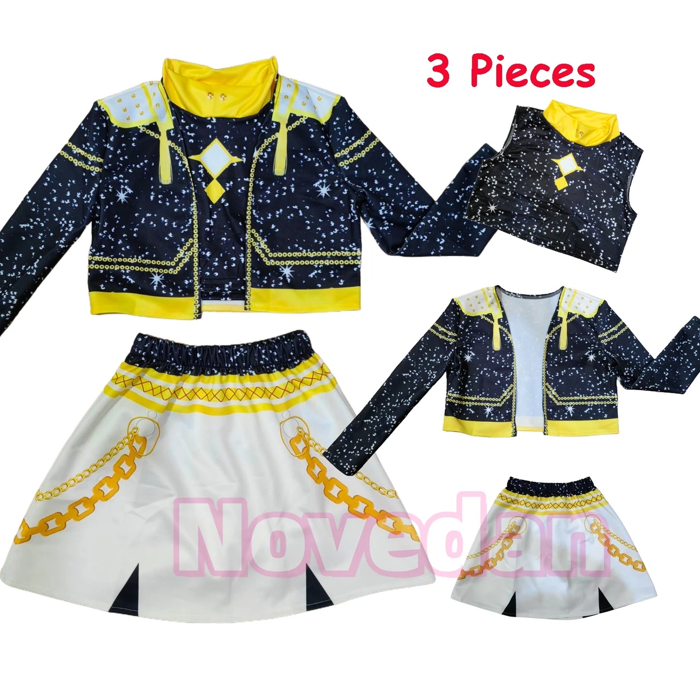 Costume de cosplay KDPop pour enfant (Rumi, Zoey, Mira) - Déguisement de Golden Huntrix pour spectacle ou fête d'Halloween