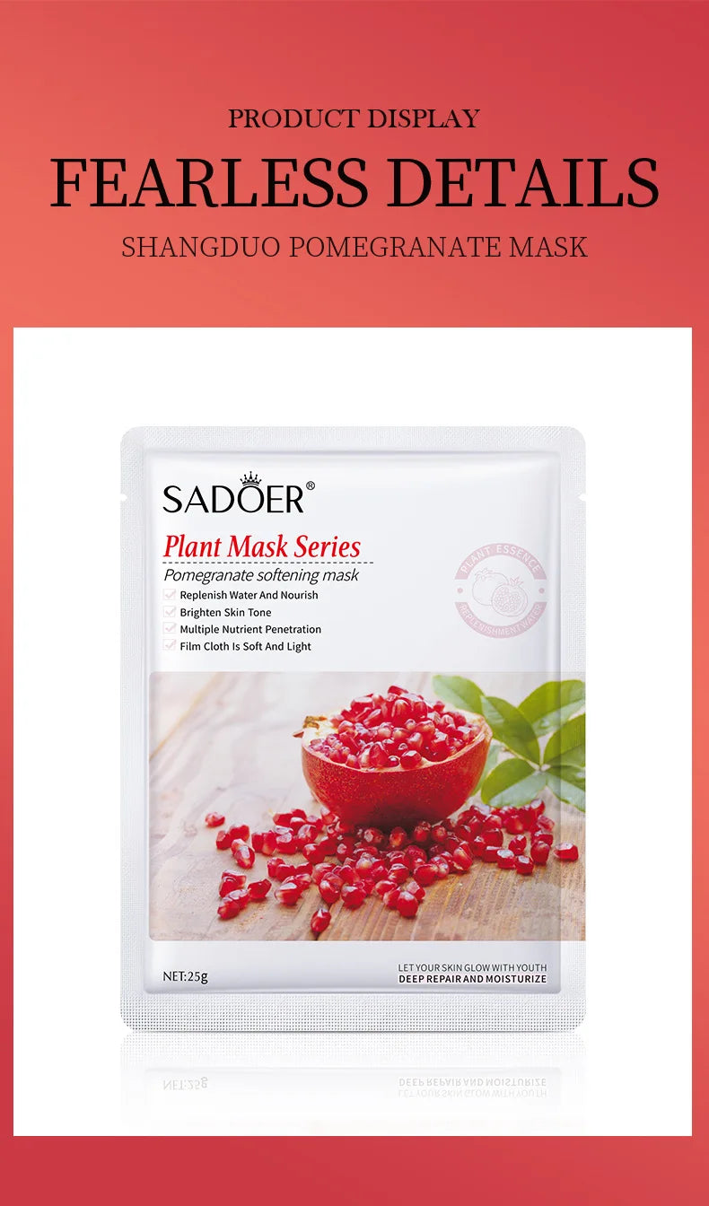 Lot de 8 masques faciaux naturels aux plantes, pour le soin du visage : hydratants, raffermissants et nourrissants.