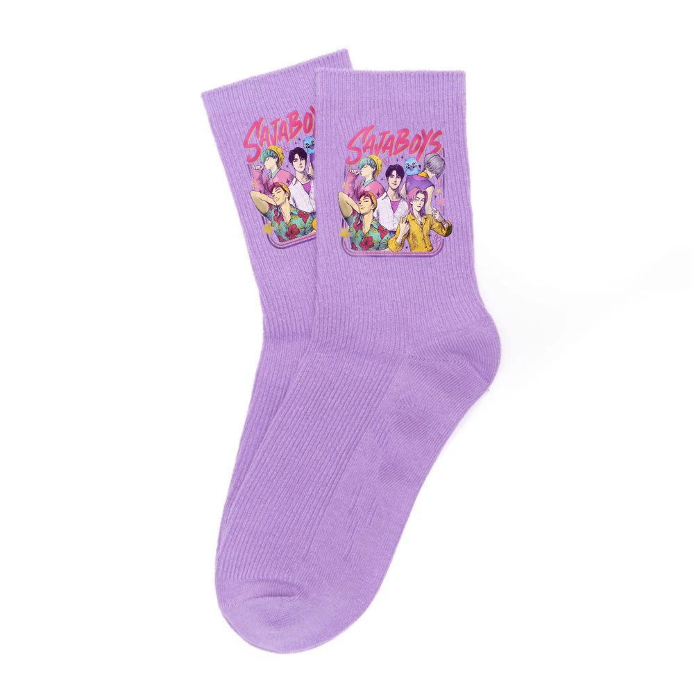 Chaussettes Kpop Demon Hunters neuves, douces, épaisses et chaudes, idéales pour les activités sportives et de plein air, en automne et en hiver, pour filles et enfants. Cadeau d'anniversaire idéal.