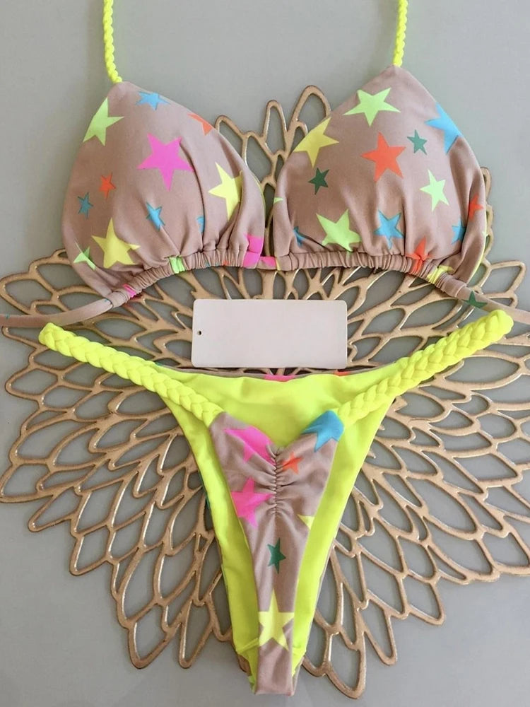 Maillot de bain bikini taille haute, string sexy, imprimé zèbre, maillot de bain brésilien femme , nouveautés bikini