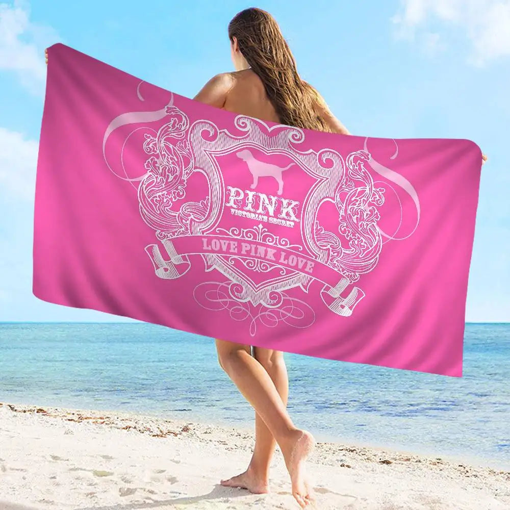 Serviette de plage/natation V-Victorias-Fashion-S-Secret Anime, douce et absorbante, idéale pour les voyages, le camping et la salle de sport.