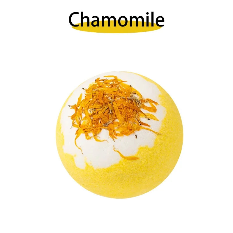 17 styles de boules de bain et de sels de douche aux fleurs séchées pour soulager les tensions, aux huiles essentielles naturelles et à bulles rebondissantes.
