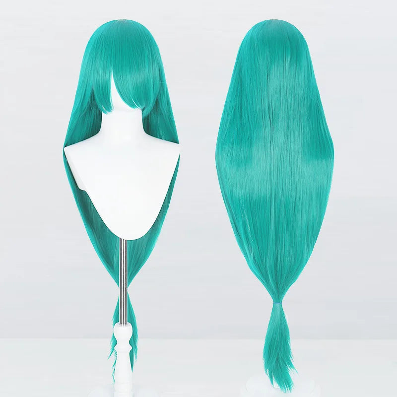Perruque synthétique pour cosplay, 120 cm de long, lisse, multicolore, avec queue de loup inspirée de la mante religieuse et du renard, idéale pour une soirée costumée d'anime.