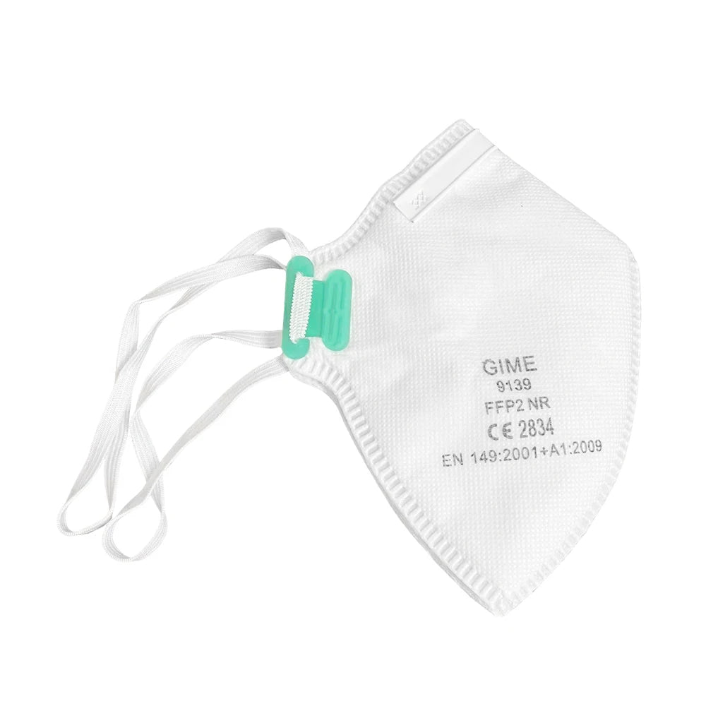 Masques FFP2 (lot de 20 ou 40) EN149:2001+A1:2009, pliables, certifiés CE, protection PM2.5 (95 %), avec filtre hygiénique.