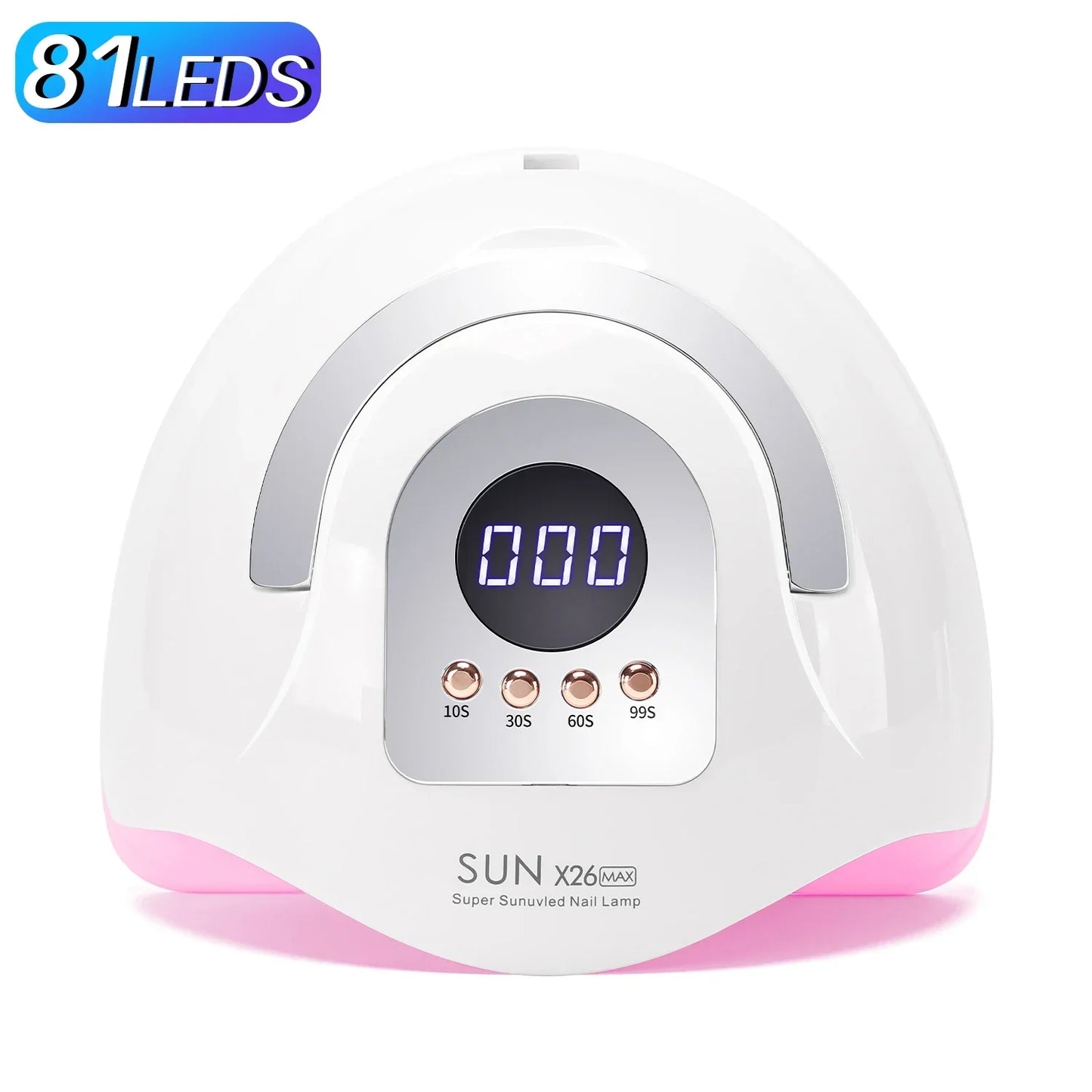 Lampe UV LED 380 W pour ongles, 81 LED, lampe de séchage pour vernis gel avec détecteur de mouvement, lampe de manucure professionnelle pour usage domestique.