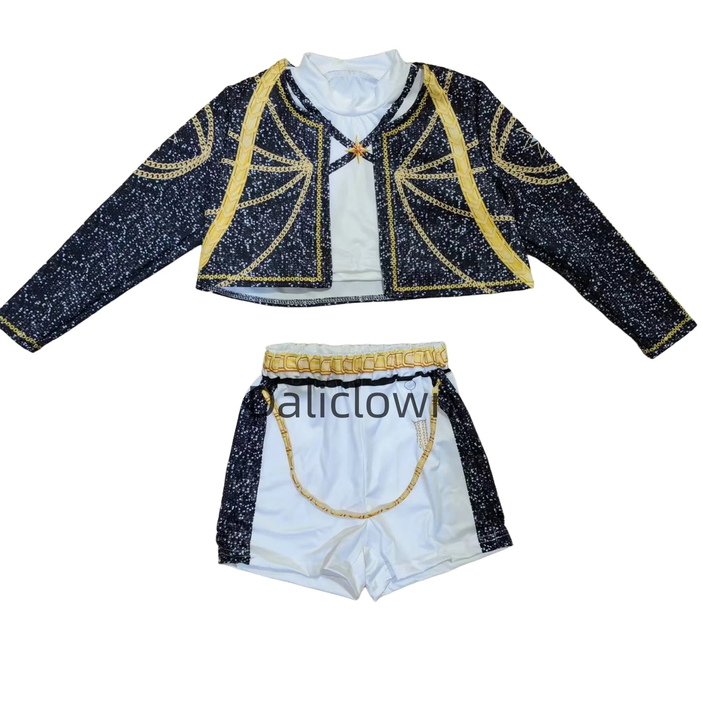Costume de cosplay KDPop pour enfant (Rumi, Zoey, Mira) - Déguisement de Golden Huntrix pour spectacle ou fête d'Halloween