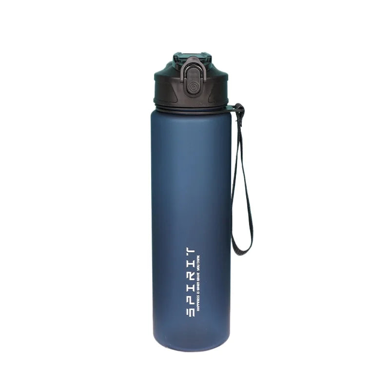 Gourde de 750 ml avec paille, indicateur de temps, grande capacité, en plastique étanche