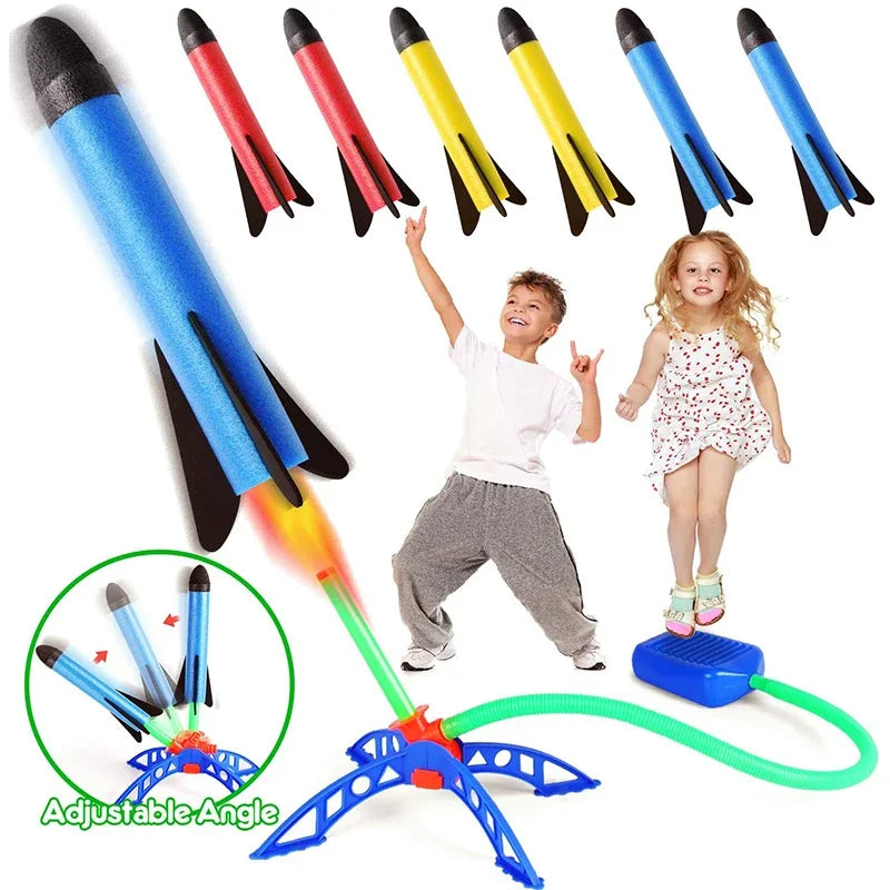 Lance-fusée à air comprimé pour enfants, jouet et cadeau idéal pour les enfants.
