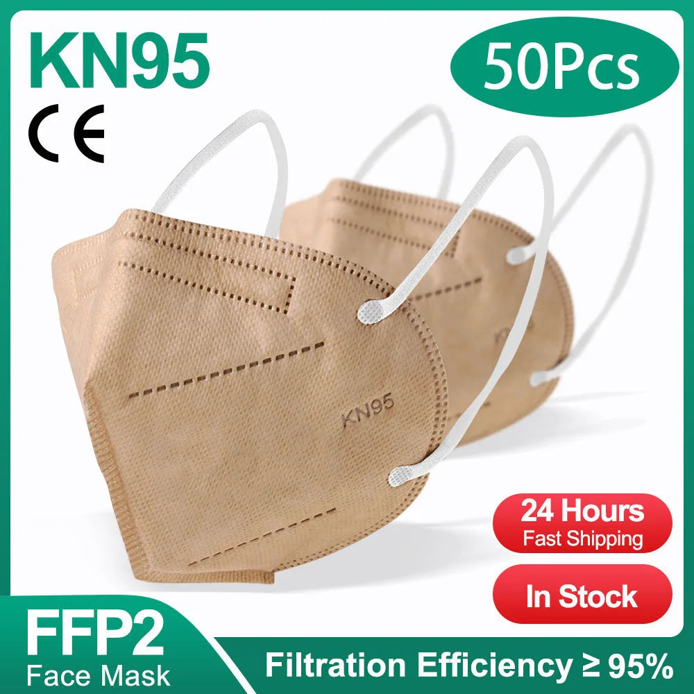 Masques FFP2 KN95 (10-200 pièces) - Masques KN95 - Filtre 5 couches - Masques chirurgicaux homologués - Masque FFP2 noir réutilisable