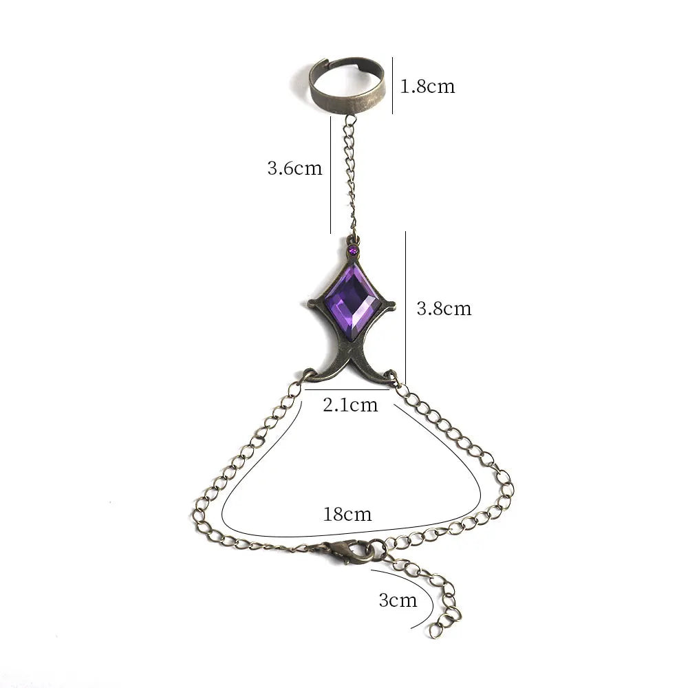 Bracelet Akemi Homura pour femme, strass, joncs, bijoux de couple, métal, Puella Magi Madoka Magica Bague Femme