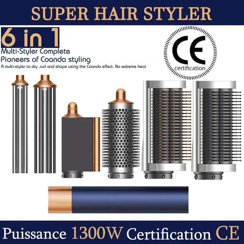 Fer à friser multifonction SenCiciMen X9 : brosse à air chaud, sèche-cheveux, styler pour cheveux bouclés professionnel en salon.