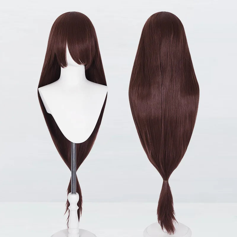 Perruque synthétique pour cosplay, 120 cm de long, lisse, multicolore, avec queue de loup inspirée de la mante religieuse et du renard, idéale pour une soirée costumée d'anime.