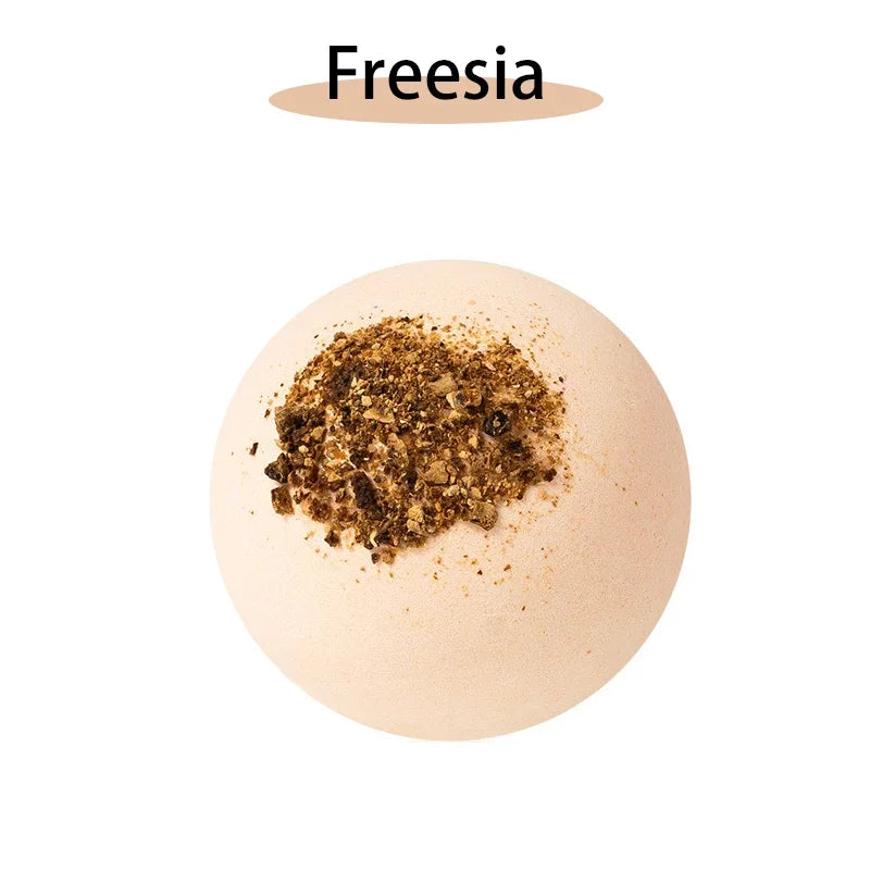 17 styles de boules de bain et de sels de douche aux fleurs séchées pour soulager les tensions, aux huiles essentielles naturelles et à bulles rebondissantes.